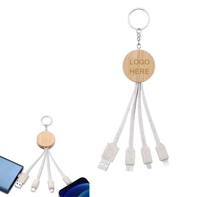 Eco-Friendly Keychain Charging Cable With Usb