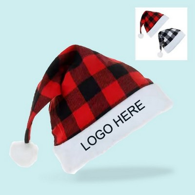 Plaid Santa Hat
