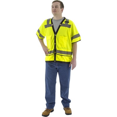 Majestic 75-3307 Hi-Viz Heavy Duty Mesh Vest, ANSI 3