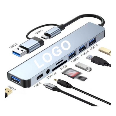 Aluminum 8" 1 USB Splitter