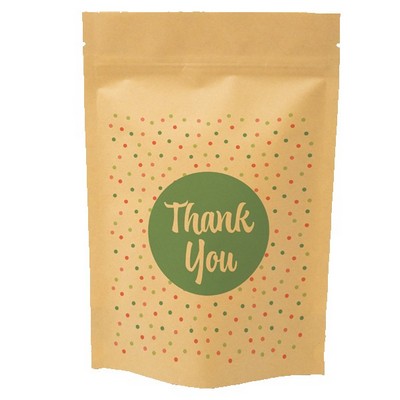 Polka Dots Predesigned Kraft Barrier Pouch (6"W x 9"H x 3"D)