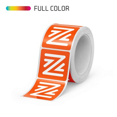 Full Color Square Roll Label - Up to 4 Square Inches