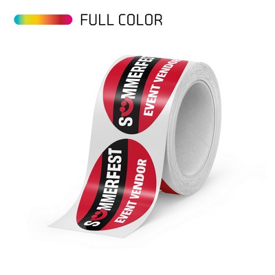 Full Color Oval Roll Label - Up to 17.01-21.00 Square Inches