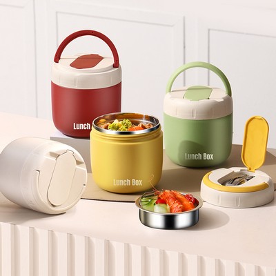 1300ML Stainless Steel Lunch Box with Spoon Insulated Food Container