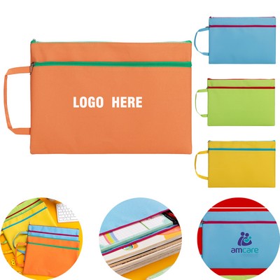 Double-layer Thickened Document Organizer Bag
