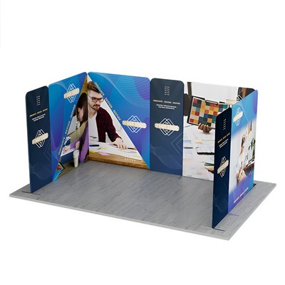 16.4' x 10' Magnetic Modular Fabric Displays - U Shape Curved (Single Sided)