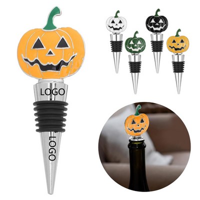 Halloween Pumpkin Shaped Zinc Alloy Wine Bottle Stopper