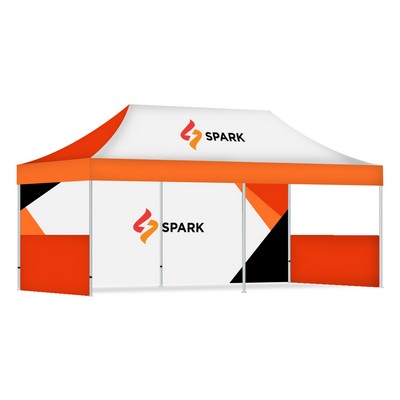 20' Aluminum Canopy Tent - Sustainable Tent Fabric (Frame+Topper)