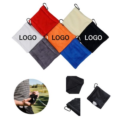 Premium Golf Ball Towel with Wet/Dry Technology & D Clip