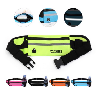 Waterproof Running Belt Waist Bag/Fanny Pack With Reflective Strip