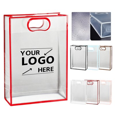 Clear PP Gift Tote Bag(9.45"x 13.78" x 3.94")