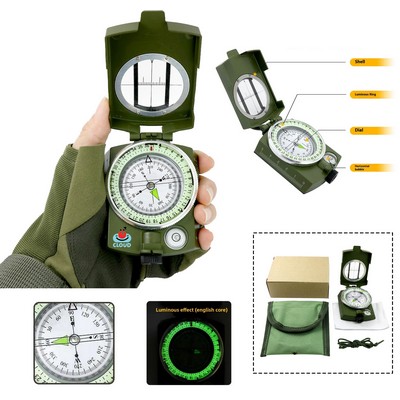 Accurate Durable Lightweight Orienteering Compass with Strap and Carrying Case