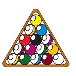 Pool Ball Rack Magnet w/ Full Magnetic Back (12 Square Inch)