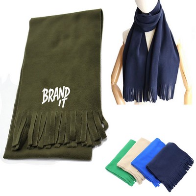 Winter Tassels Polar Fleece Scarf