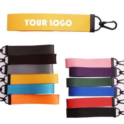 Solid-color Woven Strap Keychain