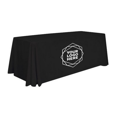 6' 4-Sided Polyester Poplin Table Throw - Screen Printed