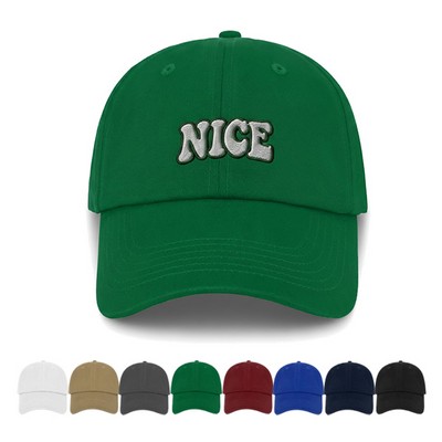 Brushed Cotton Twill Unstructured Dad Hat