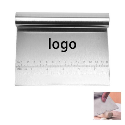 Stainless Steel Dough Scraper And Chopper With Ruler Markings