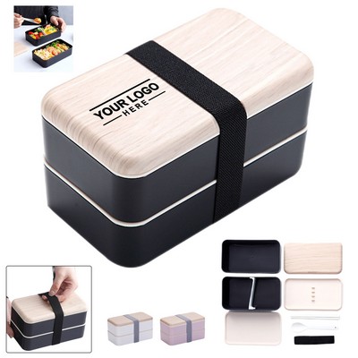 40 Oz Stackable Double-Layer Bento Lunch Box