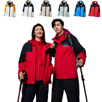 Unisex Waterproof 3-in-1 Jacket | Fleece-Liner-Detachable