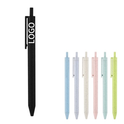Eco-Friendly Wheat Straw Black Ink Ballpoint Pen