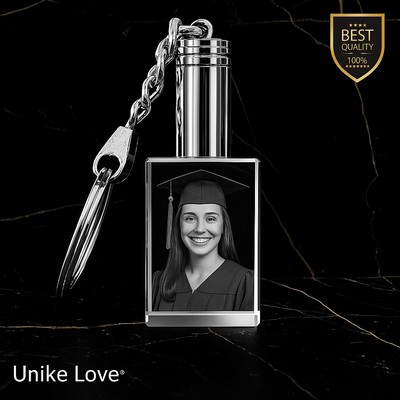 Graduation Personalized Crystal Keychain – Rectangular Shape