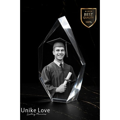 3D Laser Prestige Photo Crystal – Graduation Achievement Tribute