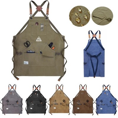 Canvas Multi Pocket Gardening Barbecue Mechanic Tool Apron