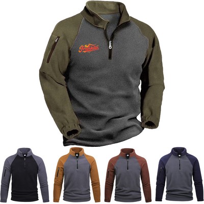 MOQ 10 Half High Neck Tactical Fleece Warm Jacket