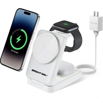 15W Tri-Fold Magnetic Wireless Charger