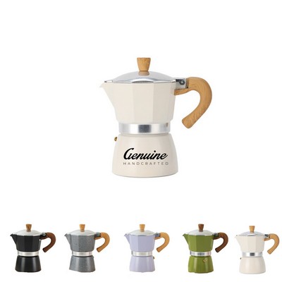 Aluminum Coffee Pot with Cool Touch Handle and Safety Valve