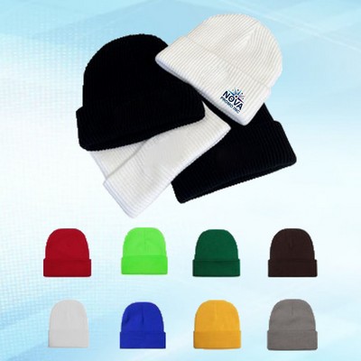 Cuffed Knit Beanie for Warmth and Comfort with a Stylish Knit Design for Cold Weather