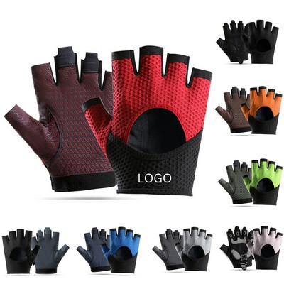 Half Finger Breathable Mesh Fitness Gloves