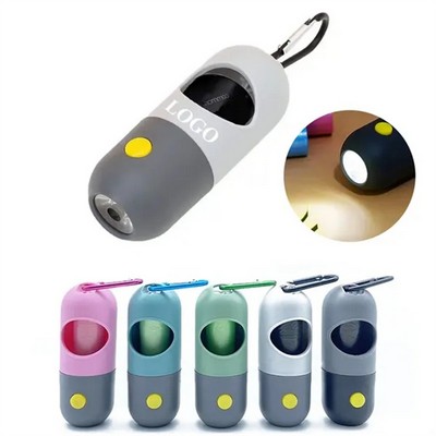 Pet Waste Bag Dispenser With Led Flashlight