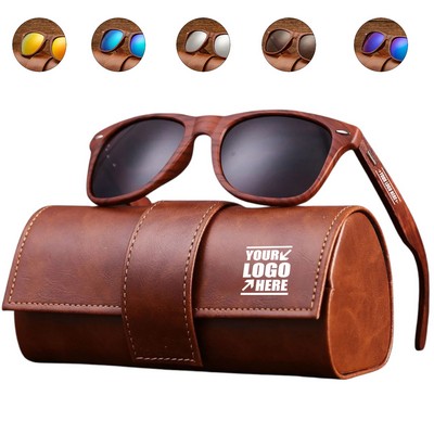 Wood Grain Sunglasses Set