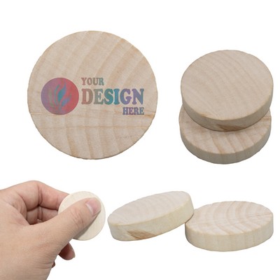 Custom Round Wood Coin