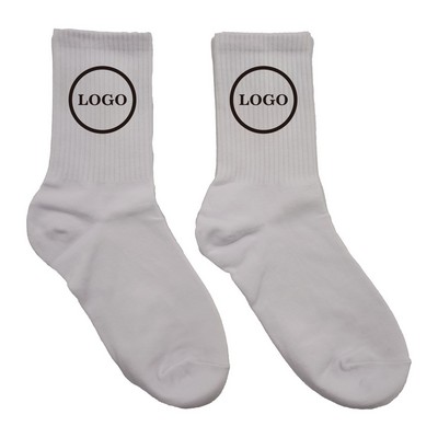 Jacquard Knit Cotton Sport Crew Sock