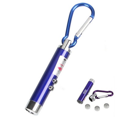 Aluminum Alloy Red Laser Pointer w/ Carabiner