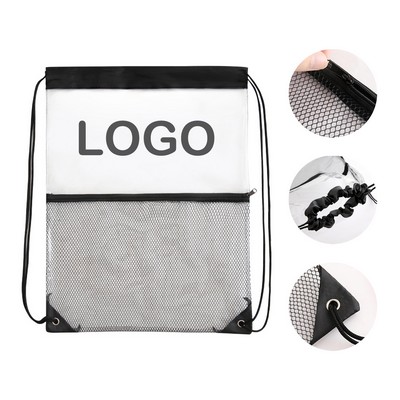 Clear PVC Drawstring Backpack