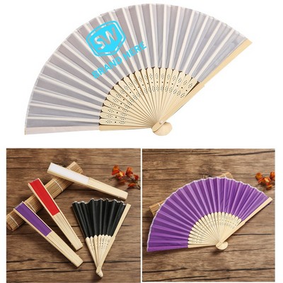 Silk Bamboo Folding Fan