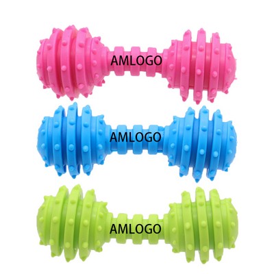 Dog Barbell Barbed Bite-Resistant Teething Toy