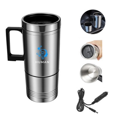 10oz Stainless Steel Car Electric Heating Kettle