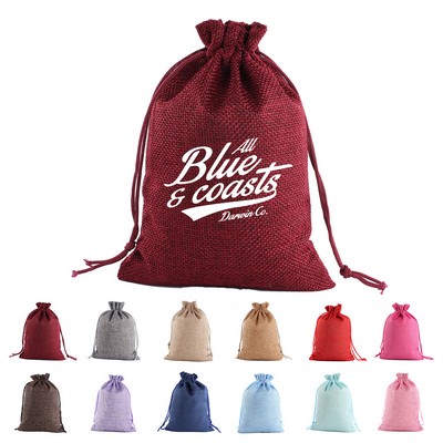 Linen Gift Drawstring Pouch