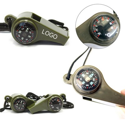 3-in-1 Emergency Survival Whistle with Lanyard