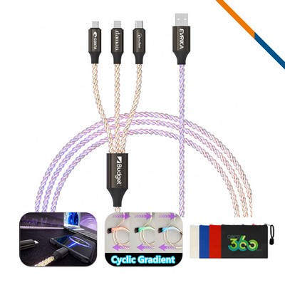 Viblux 3in1 Light Up Fast Charging Data Transfer Cable