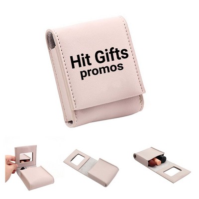 Leather Makeup Lipstick Case