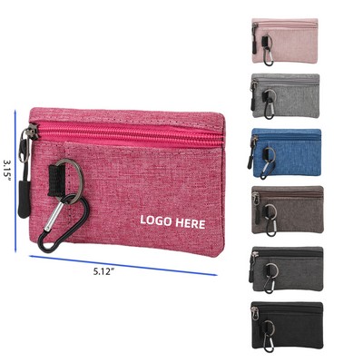 Mini Size Coin Purse with Carabiner