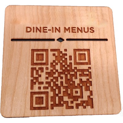 Hardwood QR Code Coasters