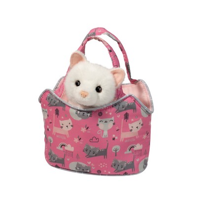 Purr-Fect Pals Sassy Pet Sak w/White Cat Stuffed Animal