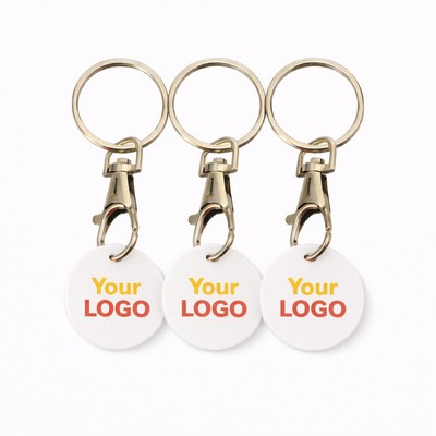Customizable Plastic Token Holder Keychain With Logo